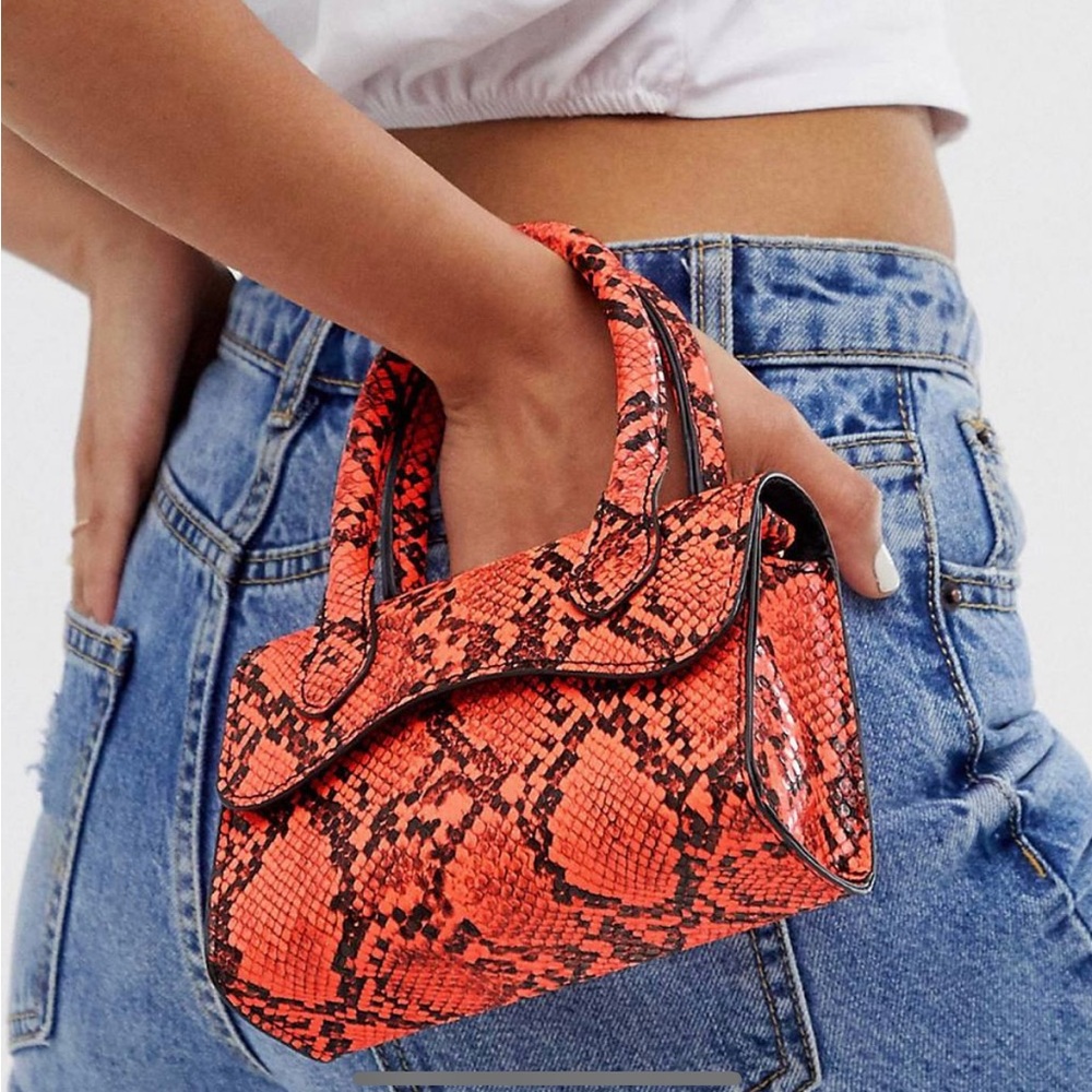 Snakeskin mini purse. excellent condition